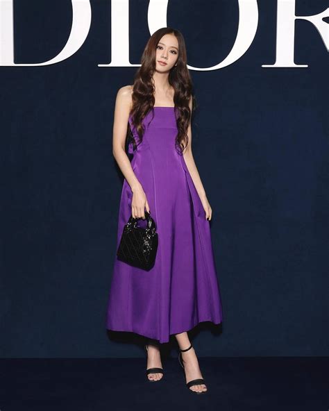 jisoo dior purple dress|Jisoo black and purple.